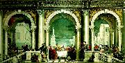 Paolo  Veronese feast in the house of levi oil on canvas